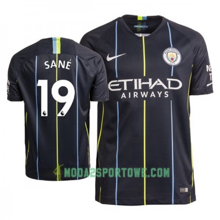 Koszulka Manchester City Sane 19 Wyjazdowe Stroje Piłkarskie 2018-2019 Krótki Rękaw